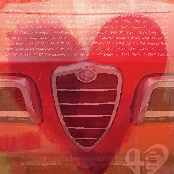 Alfa Poster featuring the photograph Alfa Romeo Valentine #1 by Rick Andreoli