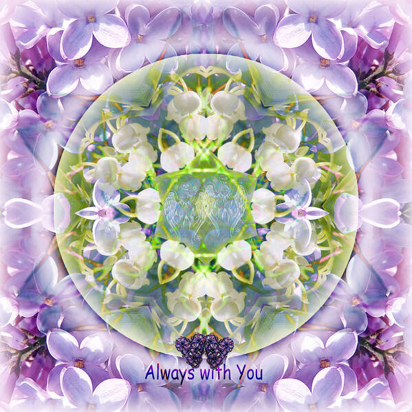 Mandala Poster featuring the mixed media Always With You-2 by Alicia Kent