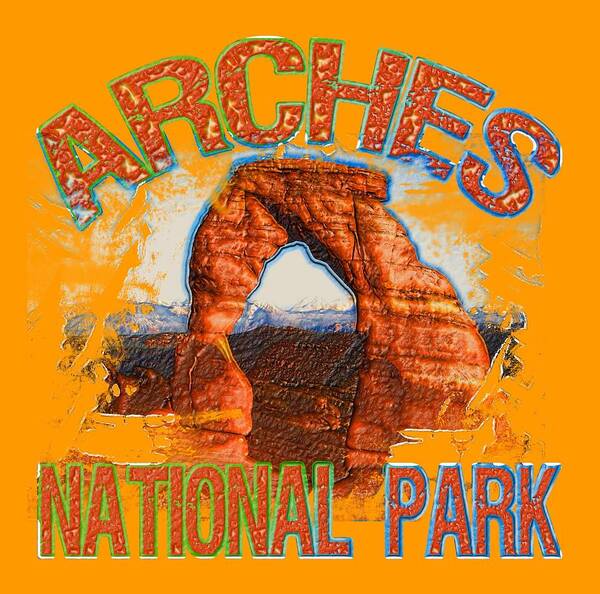 Arches National Park Poster featuring the digital art Arches National Park #1 by David G Paul