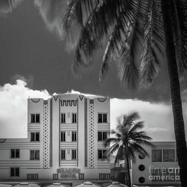 Art Deco Poster featuring the photograph Beacon Hotel Miami by Doug Sturgess