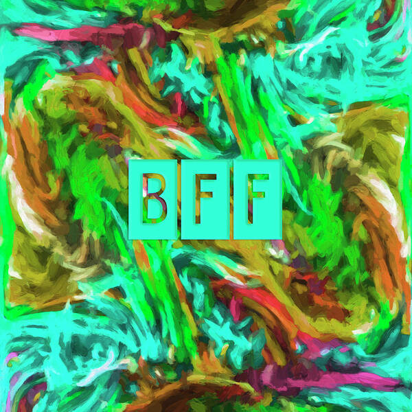 Digital Painting Poster featuring the photograph Best Friends Forever #1 by Bonnie Bruno