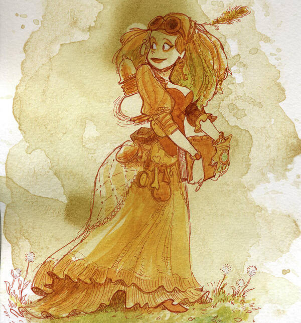 Poster featuring the painting Chamomile by Brian Kesinger