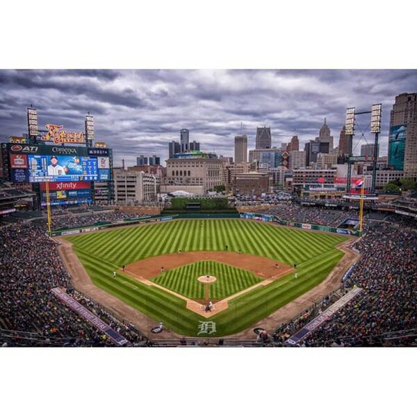 Comericapark Poster featuring the photograph #detroittigers #detroittigersbaseball #1 by David Haskett II