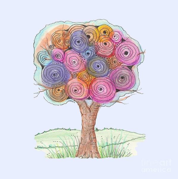 Colors Poster featuring the mixed media Family Tree #1 by Ruth Dailey