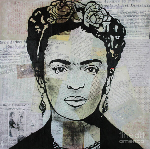 Frida Kahlo Poster featuring the painting FRIDA KAHLO Press #1 by Kathleen Artist PRO