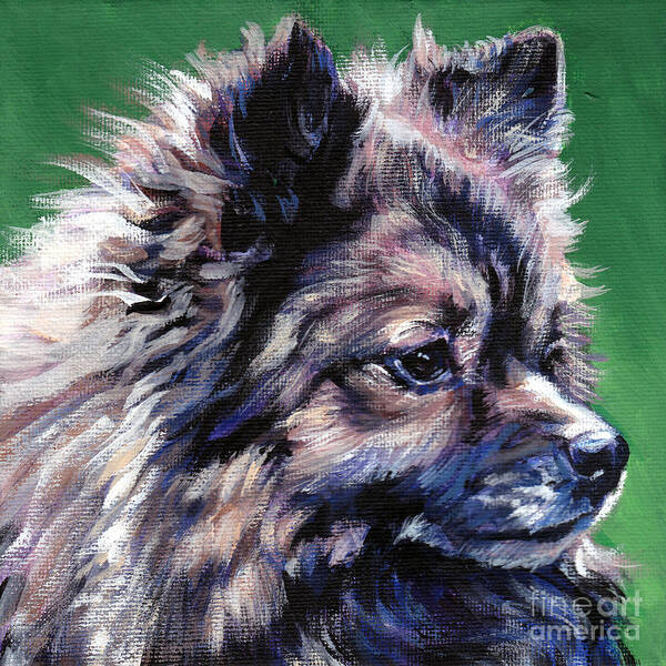 German Spitz Poster featuring the painting German Spitz #2 by Lee Ann Shepard