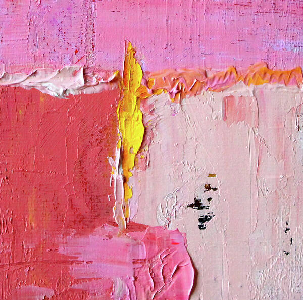 Pink Abstract Painting Poster featuring the painting Pink Light #1 by Nancy Merkle