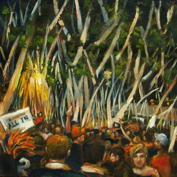Auburn Poster featuring the painting Rolling Toomers #1 by Carole Foret