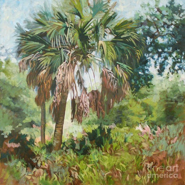 Palm Poster featuring the painting Sabal Palm #1 by Blair Updike