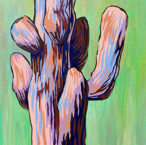 Saguaro Poster featuring the painting Saguaro 18 #1 by Sandy Tracey