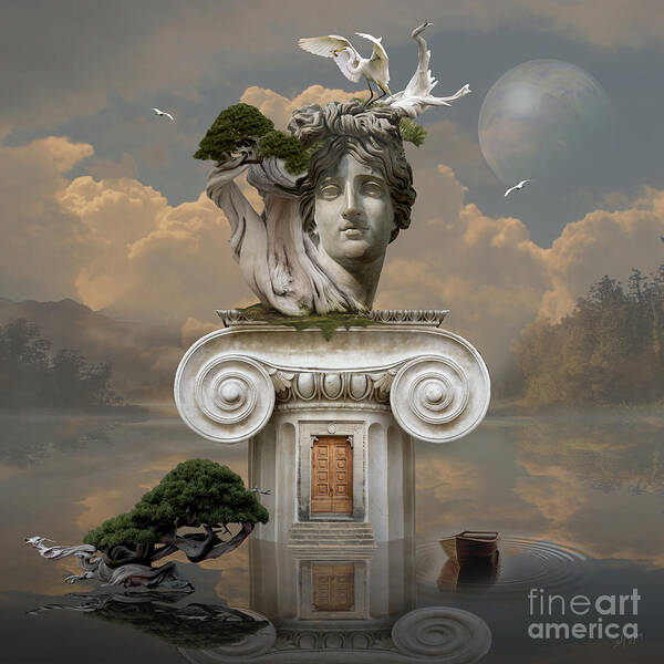 Atlantis Poster featuring the digital art Secret place of Atlantis by Alexa Szlavics