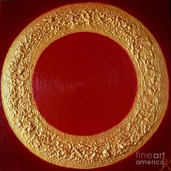 Sun Poster featuring the painting Sun rise #1 by Kumiko Mayer