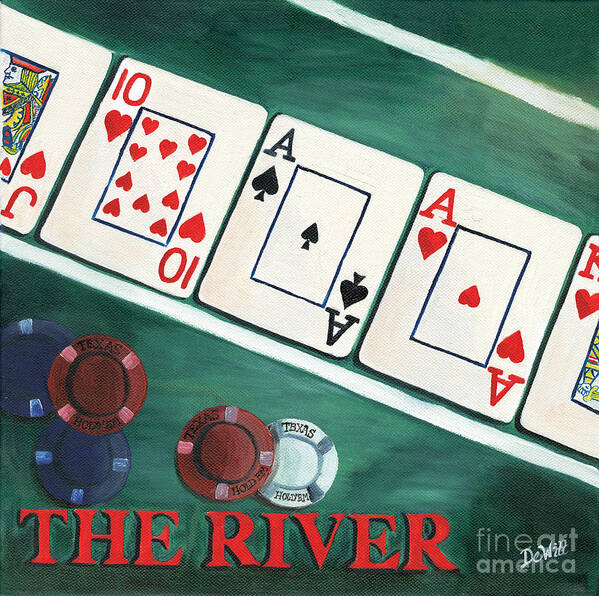 The River Poster featuring the painting The River by Debbie DeWitt