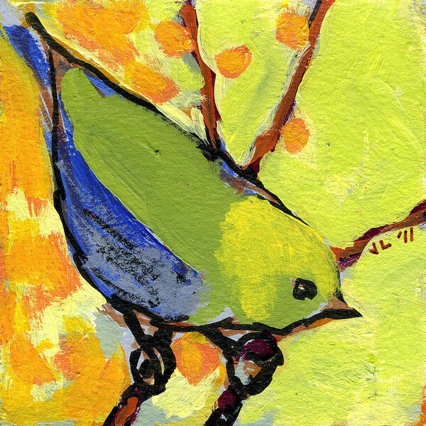 Bird Poster featuring the painting 16 Birds No 2 by Jennifer Lommers