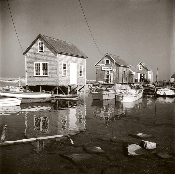 Martha's Vineyard Poster featuring the photograph 1941 Lobster Shacks, Martha's Vineyard by Historic Image