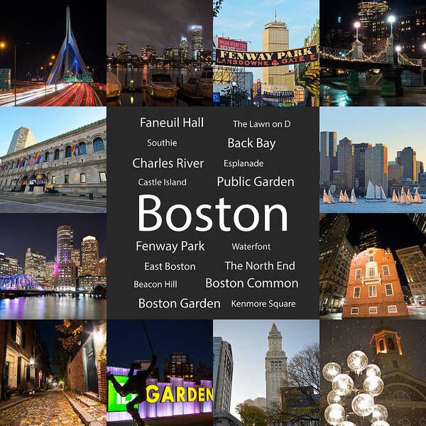 Boston Poster featuring the photograph Boston MA Collage #2 by Toby McGuire