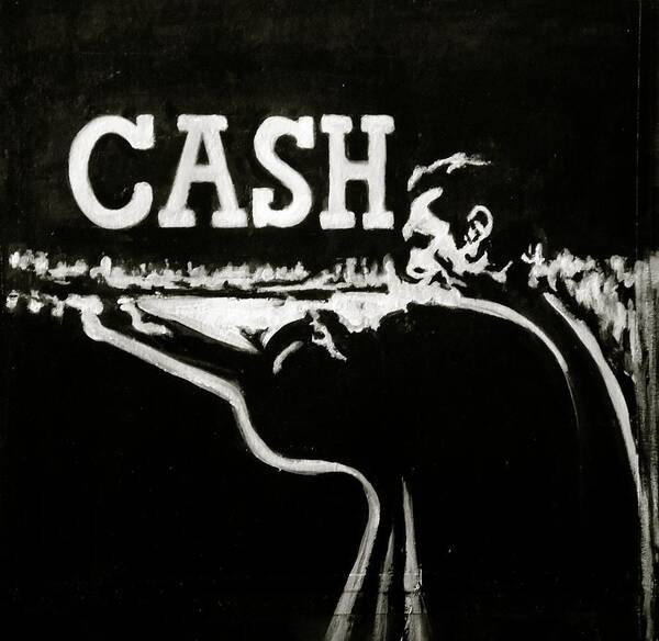 Johnny Cash Poster featuring the painting Cash #2 by Pete Maier