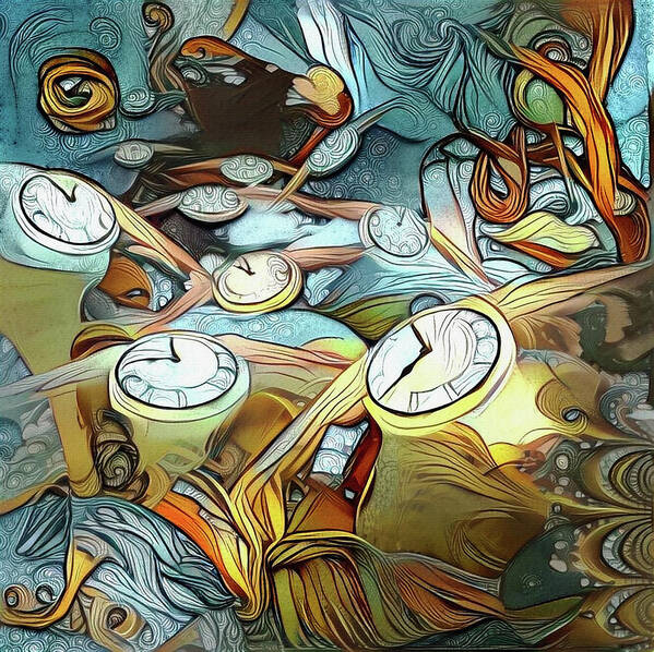 Metaphoric Poster featuring the digital art Flow of Time #2 by Bruce Rolff