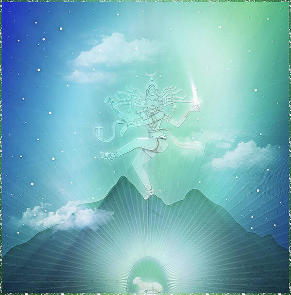 Symbolic Digital Art Poster featuring the digital art High up on the mountains #2 by Harald Dastis