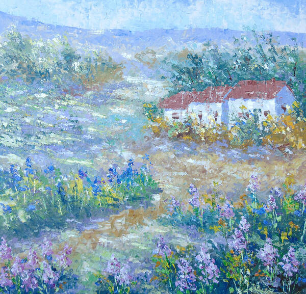Provence Poster featuring the painting Village de Provence #3 by Frederic Payet