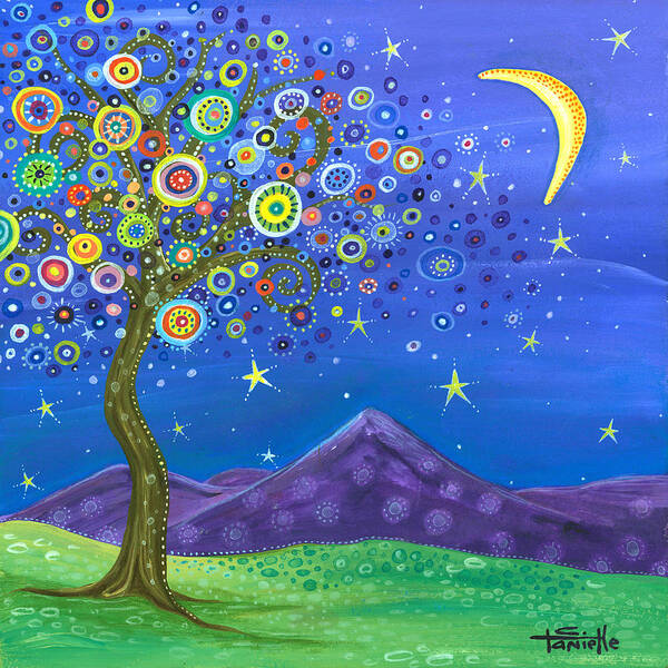 Dreaming Tree Poster featuring the painting Believe in Your Dreams by Tanielle Childers