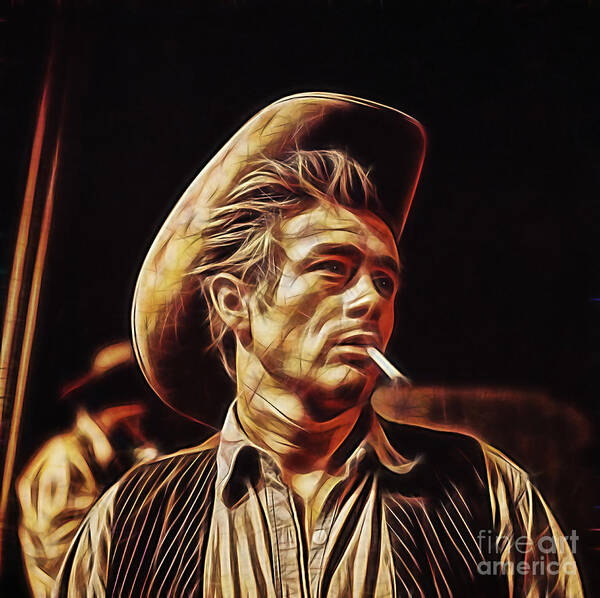 James Dean Poster featuring the mixed media James Dean Collection #33 by Marvin Blaine