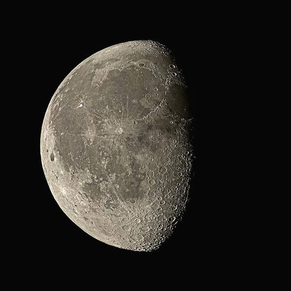 Moon Poster featuring the photograph Waning Gibbous Moon #5 by Eckhard Slawik