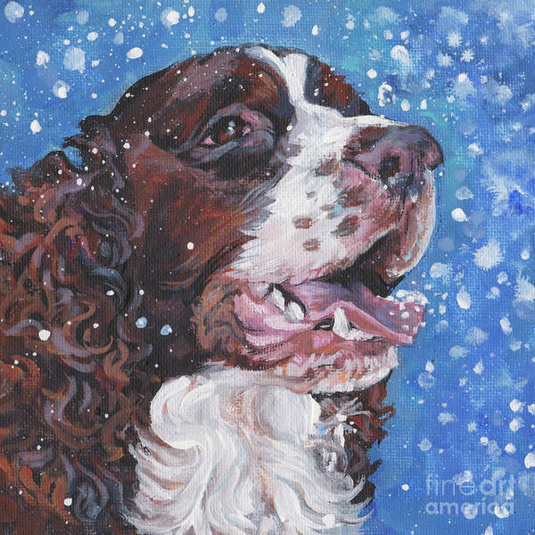 English Springer Spaniel Poster featuring the painting English Springer Spaniel #8 by Lee Ann Shepard