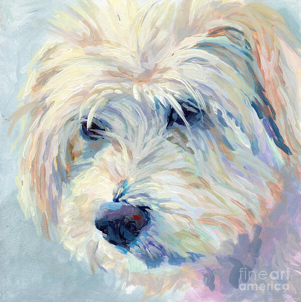 Mixed Breed Poster featuring the painting A Natural Blonde by Kimberly Santini