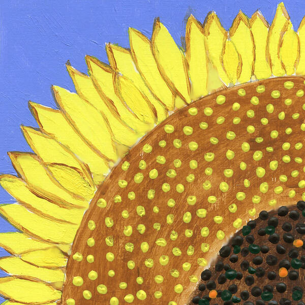 Sunflower Poster featuring the painting A Slice Of Sunflower by Deborah Boyd