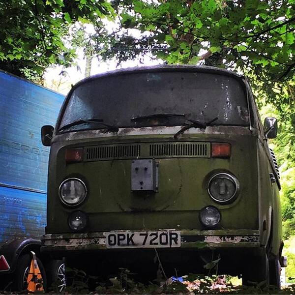 Surrey Poster featuring the photograph #abandoned #vehicle #vw #campervan by Vicki Neal