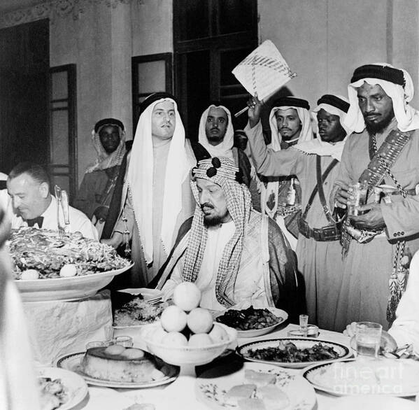 1943 Poster featuring the photograph Abdul-aziz Ibn-saud by Granger