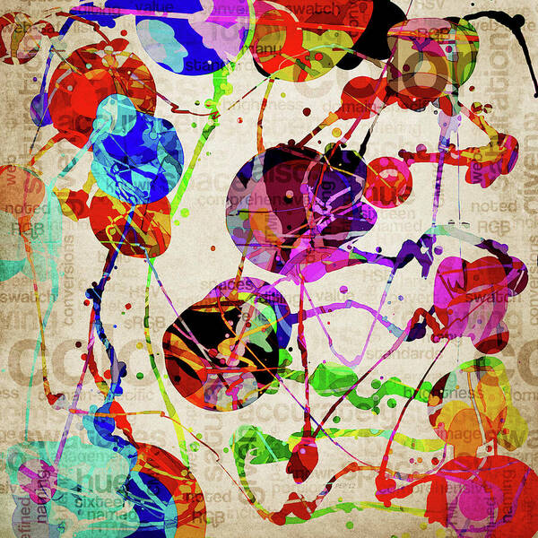 Abstract Poster featuring the digital art Abstract Expressionism 2 by Phil Perkins