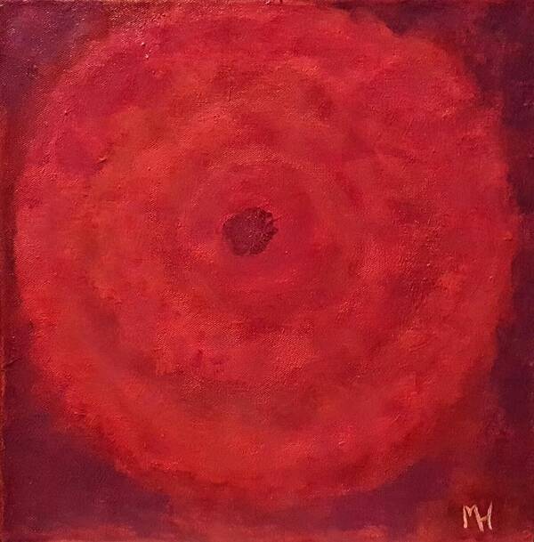 Red Poster featuring the painting Abstract Rose by Margaret Harmon