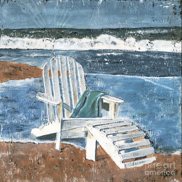 Adirondack Chair Poster featuring the painting Adirondack Chair by Debbie DeWitt