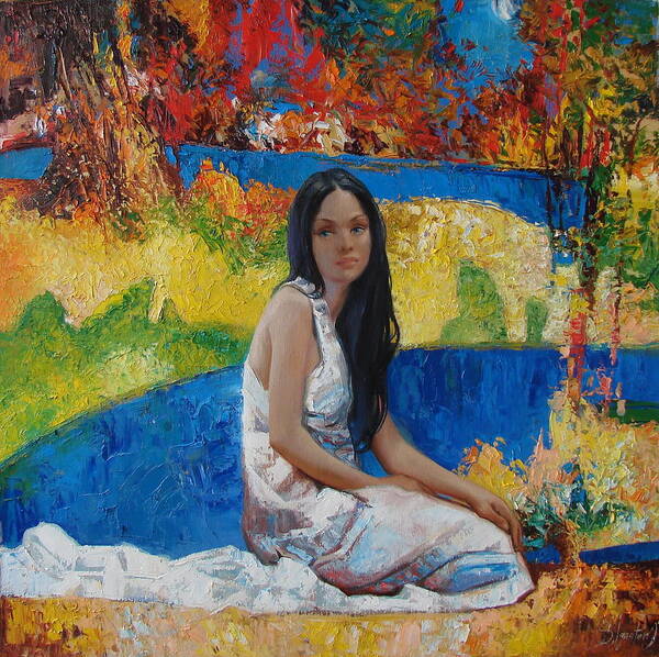 Ignatenko Poster featuring the painting Alesya by Sergey Ignatenko