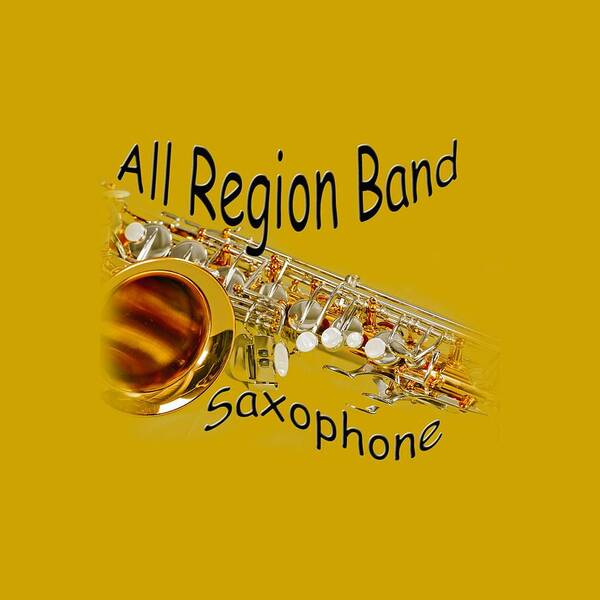 Saxophone Poster featuring the photograph All Region Band Saxophone by M K Miller