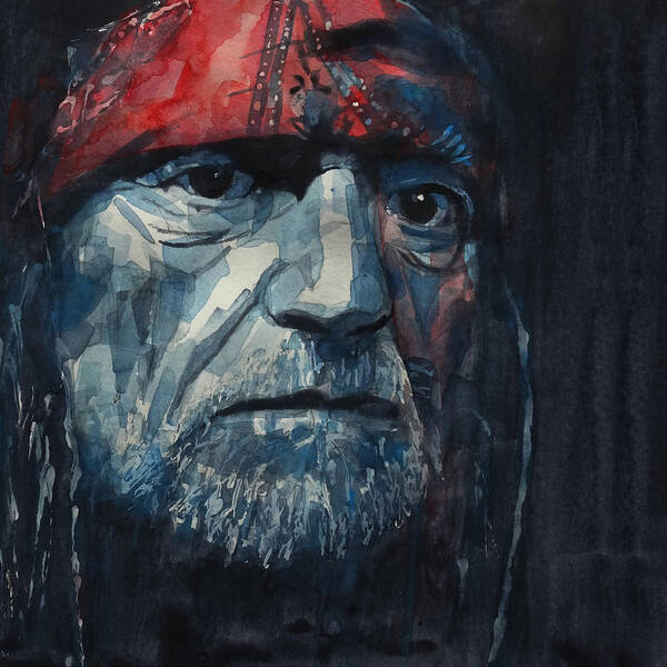 Willie Nelson Poster featuring the painting Always On My Mind - Willie Nelson by Paul Lovering