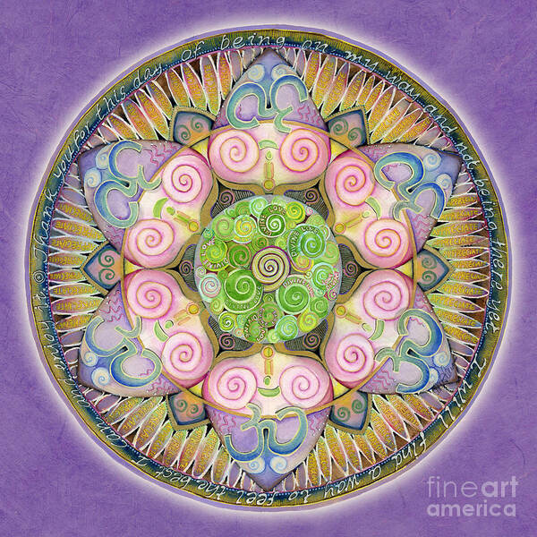 Mandala Poster featuring the painting Appreciation Mandala by Jo Thomas Blaine