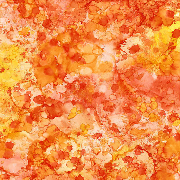 Citrus Abstract Poster featuring the painting Apricot Delight by Patricia Lintner