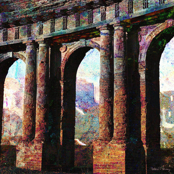 Arches Poster featuring the digital art Arches by Barbara Berney