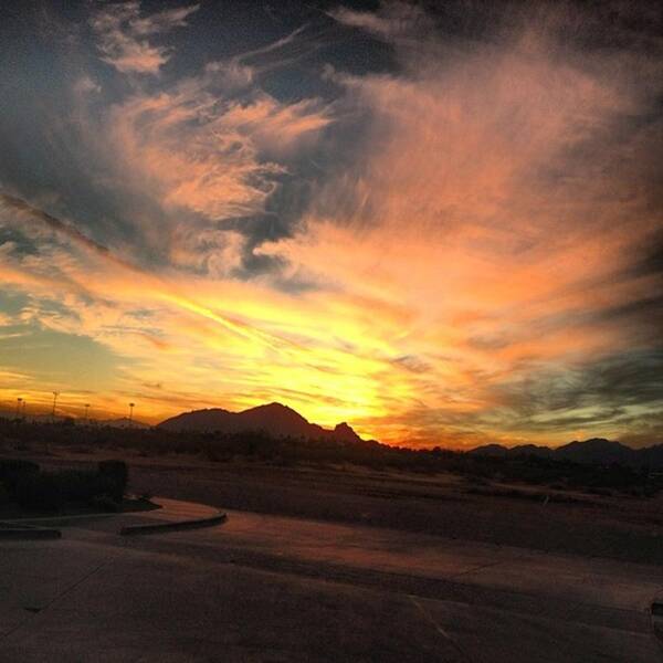 Arizona Poster featuring the photograph #arizona #sunset #neverfails by Jen Lynn Arnold