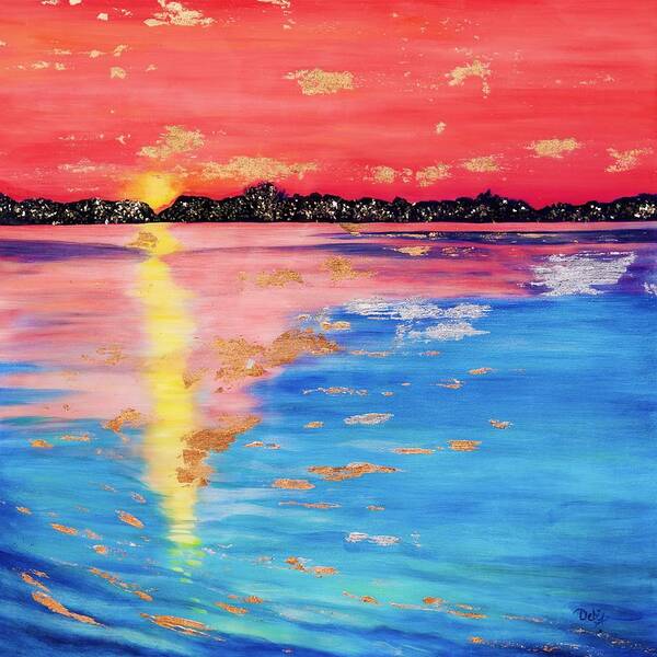 At Sunset Poster featuring the painting At Sunset by Debi Starr