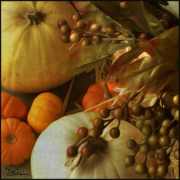 Orange Poster featuring the photograph Autumn Scene by Peggy Dietz