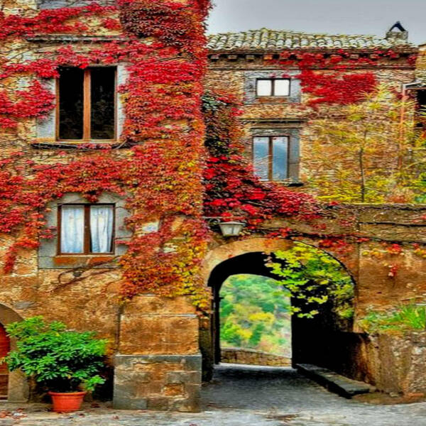  Poster featuring the photograph Bagnoregio Italy by Digital Art Cafe