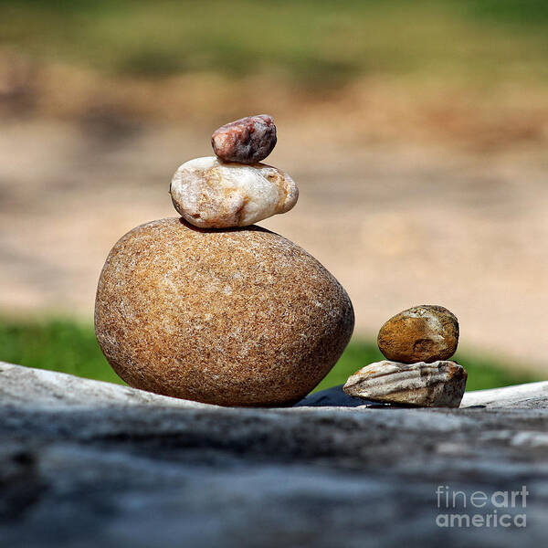 Stone Poster featuring the photograph Balance and Measures by Ella Kaye Dickey