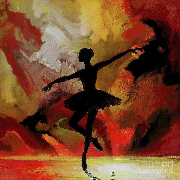 Arabianbelly Dance Poster featuring the painting Ballet Art Dance 02 by Gull G