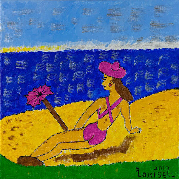 Beach Poster featuring the painting Barb's Beach Escape by Robyn Louisell