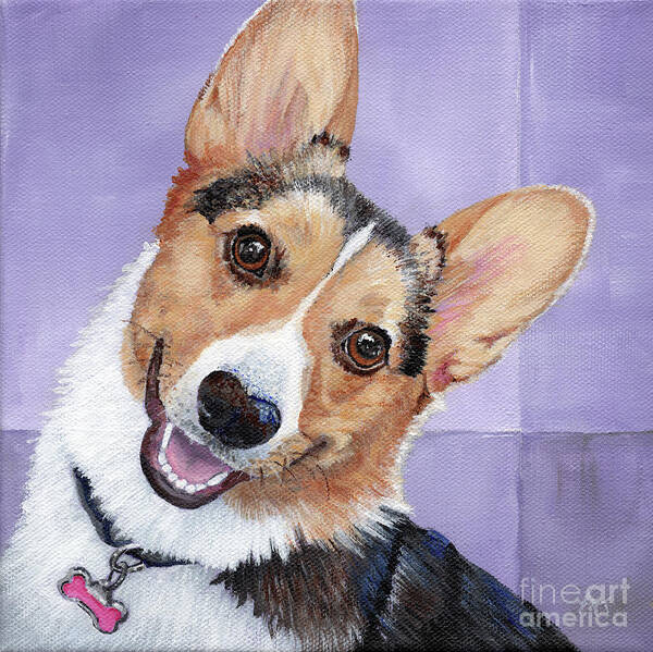 Corgi Poster featuring the painting Bella by Annie Troe
