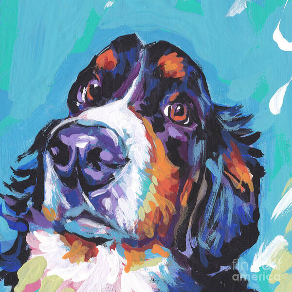 Berner Poster featuring the painting Bern Baby Bern by Lea S